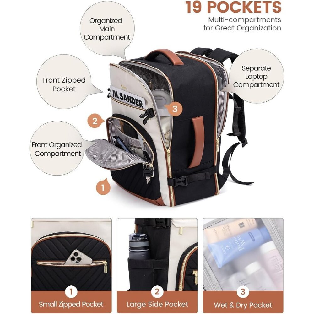 Versatile 50l Women's Carry-On Backpack: Comfy, Tsa Approved, For All Adventures View 4
